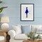Stupell Industries Girl In Blue Dress Silhouette Framed Print Under Glass, design by Simone Elum